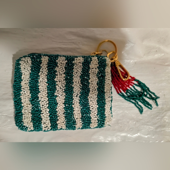 New! Sincerely Jules Cherry beaded coin purse - Picture 2 of 3